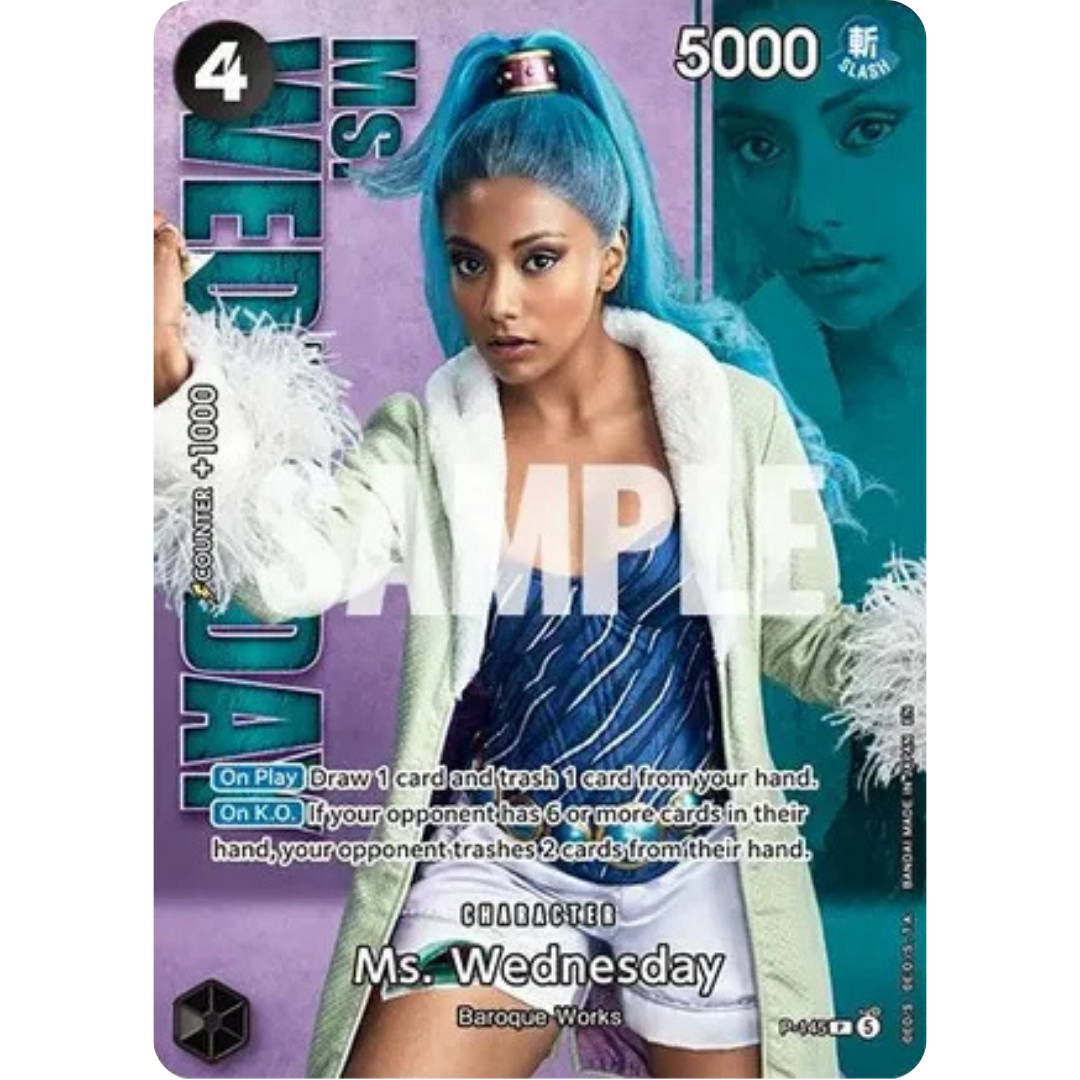 Ms. Wednesday - P-145 (Premium Card Collection -Live Action Edition Vol.2 Baroque Works-) (P-145) - One Piece Promotion Cards Foil