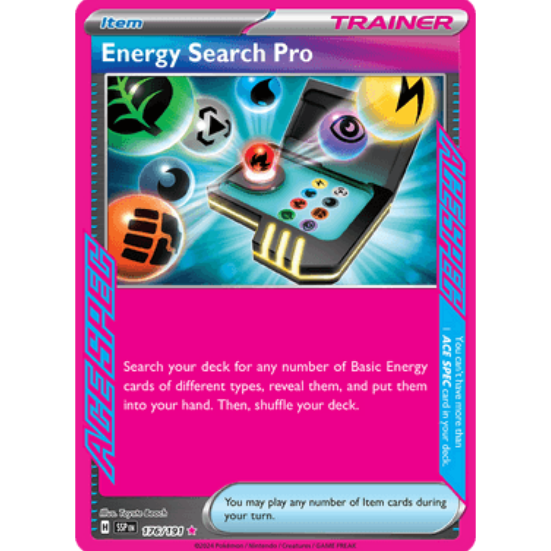 Energy Search Pro 176  - Holofoil SV08 Surging Sparks - ACE SPEC Rare