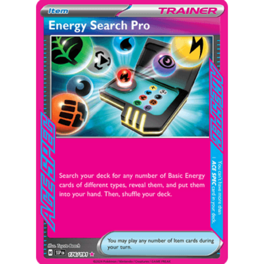 Energy Search Pro 176/191  - Holofoil SV08 Surging Sparks - ACE SPEC Rare