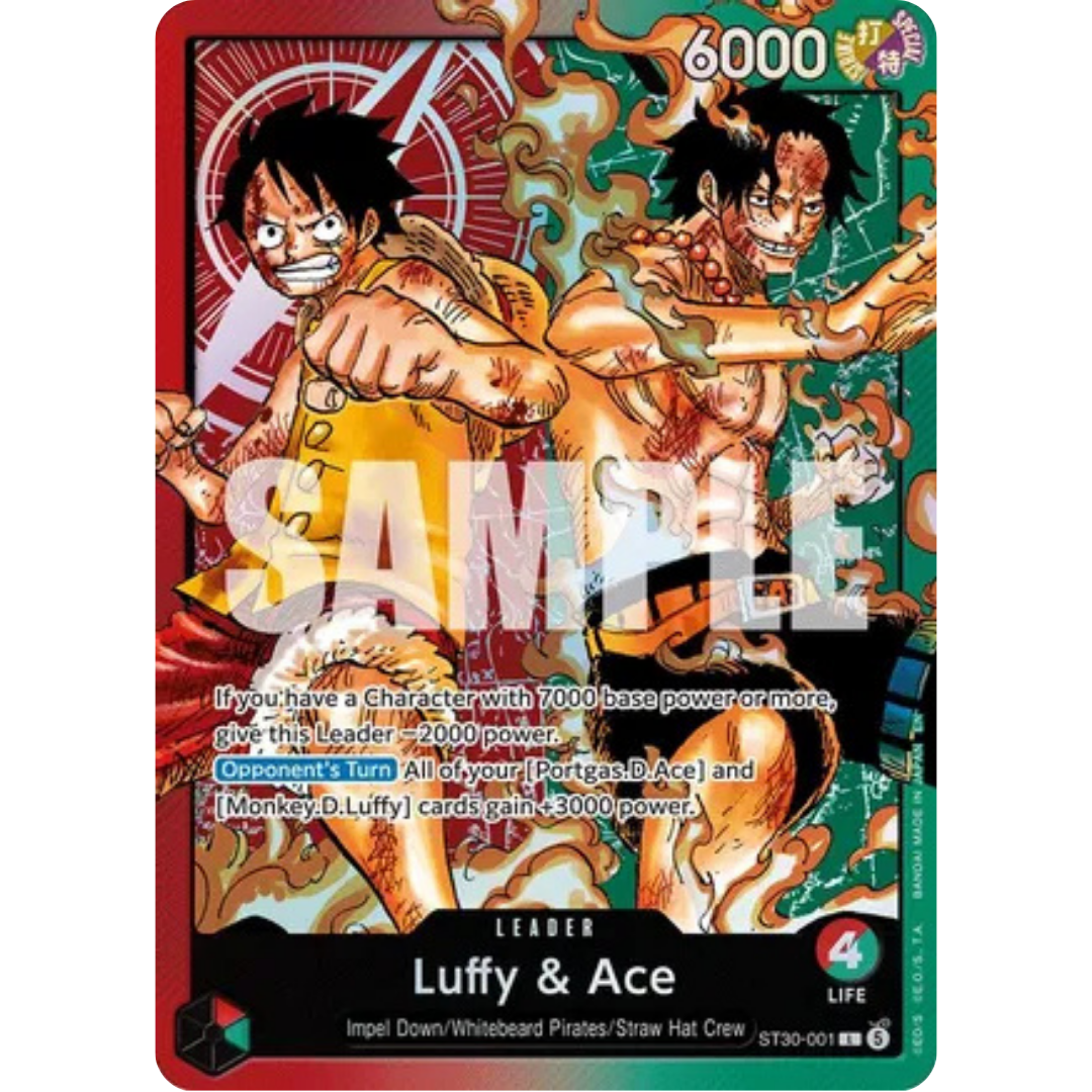 Luffy & Ace (ST30-001) - Starter Deck EX: Luffy & Ace Foil