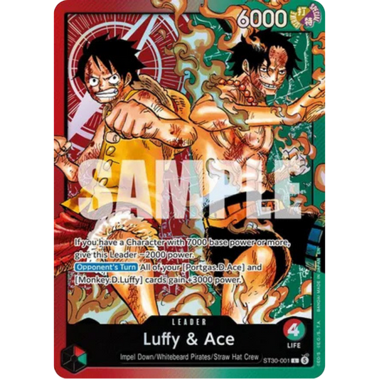 Luffy & Ace (ST30-001) - Starter Deck EX: Luffy & Ace Foil