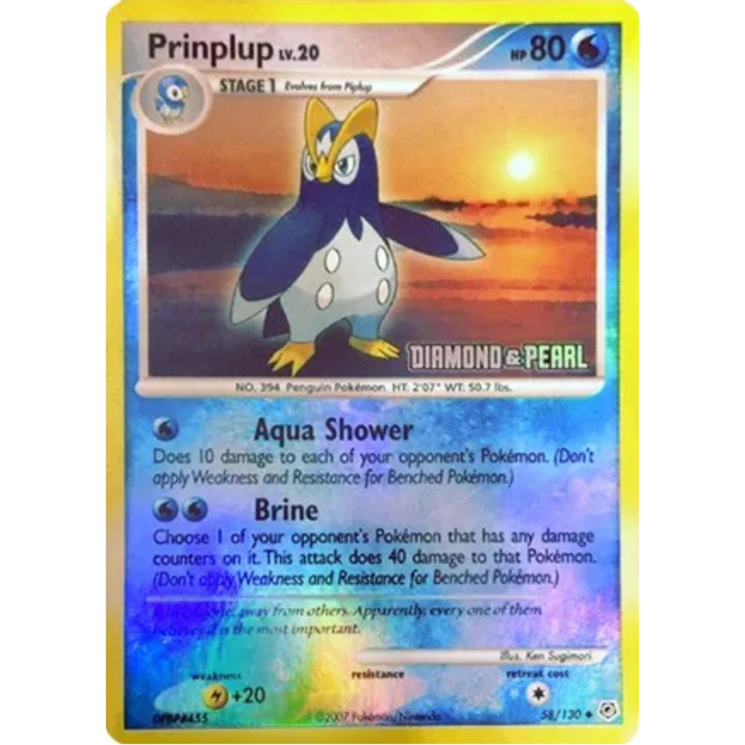 Prinplup - 58/130 [Diamond & Pearl]/130  - Holofoil Burger King Promos - Promo