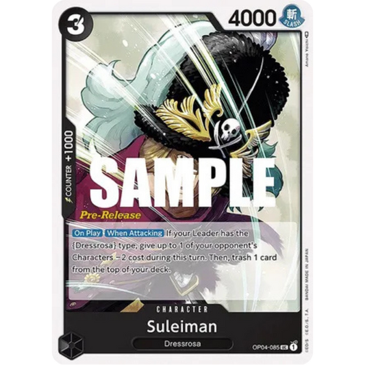 Suleiman (OP04-085) - Kingdoms of Intrigue Pre-Release Cards