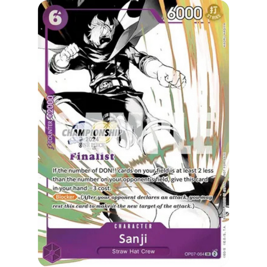 Sanji (Championship 2024 Finalist Card Set Vol. 2) (OP07-064) - One Piece Promotion Cards Foil