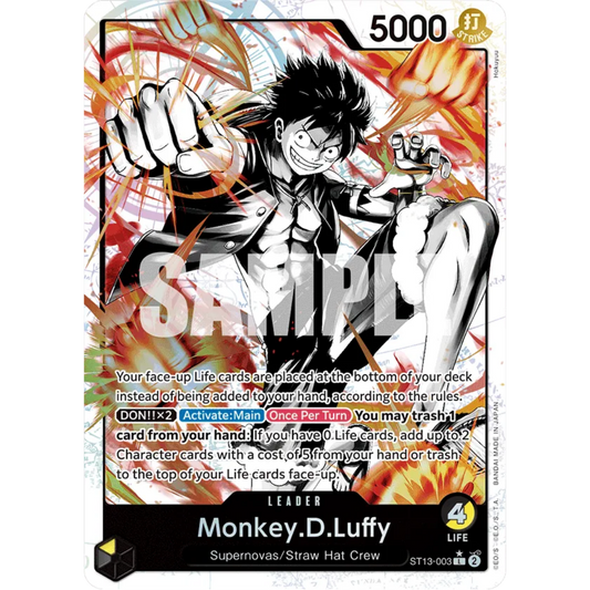Monkey.D.Luffy (003) (Parallel) (ST13-003) - Ultra Deck: The Three Brothers Foil