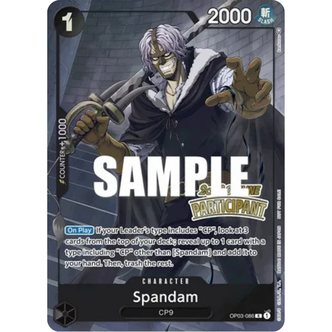 Spandam (Offline Regional 2023) [Participant] (OP03-086) - One Piece Promotion Cards Foil