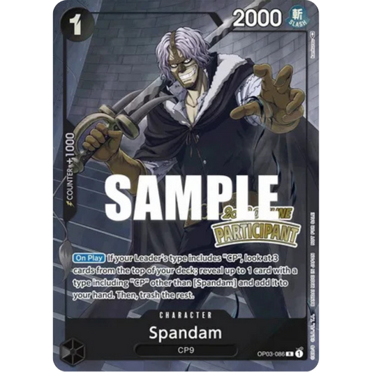 Spandam (Offline Regional 2023) [Participant] (OP03-086) - One Piece Promotion Cards Foil
