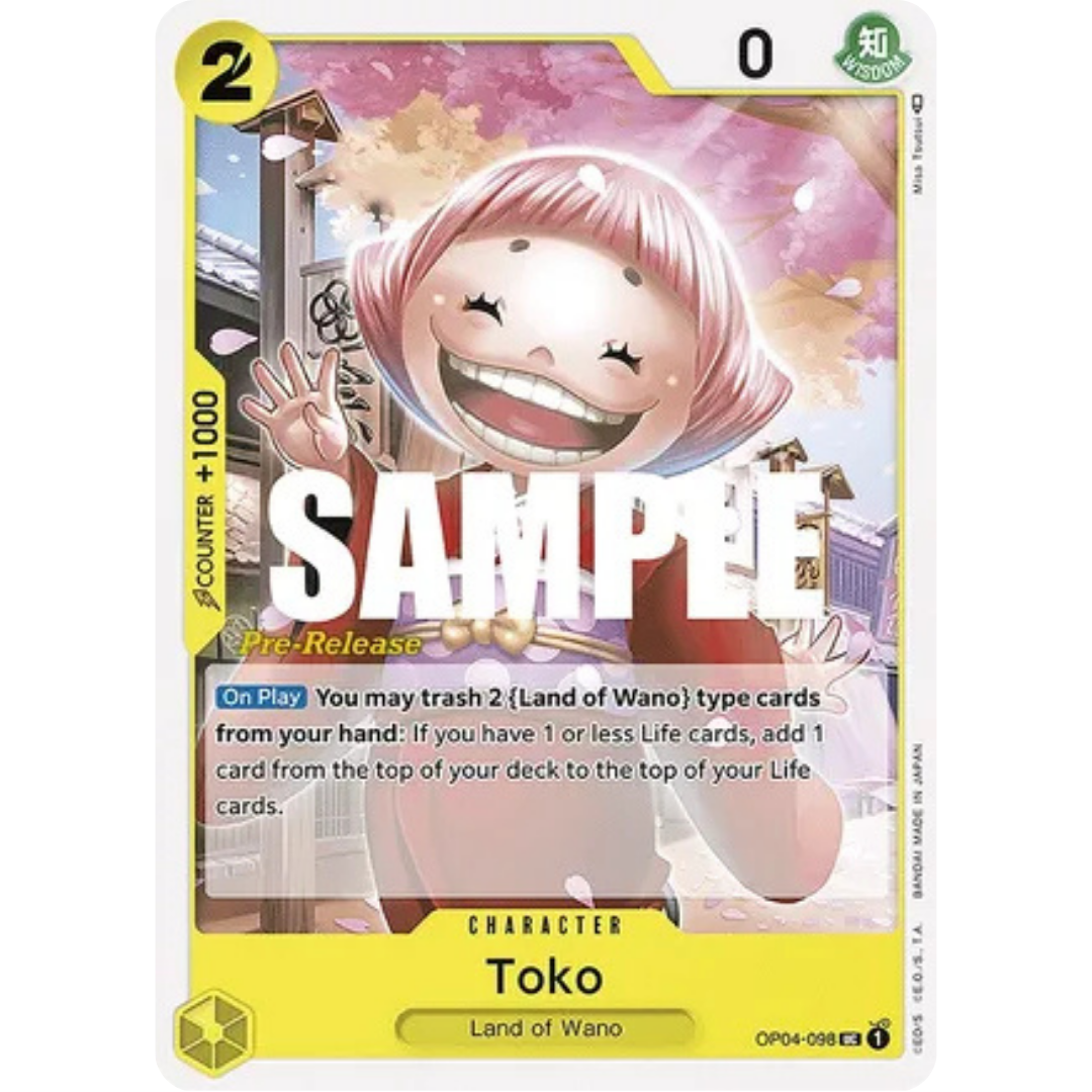 Toko (OP04-098) - Kingdoms of Intrigue Pre-Release Cards