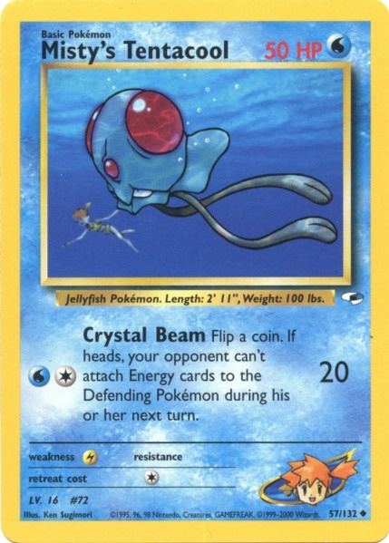 Misty's Tentacool (57) 057  - Unlimited Gym Heroes - Uncommon
