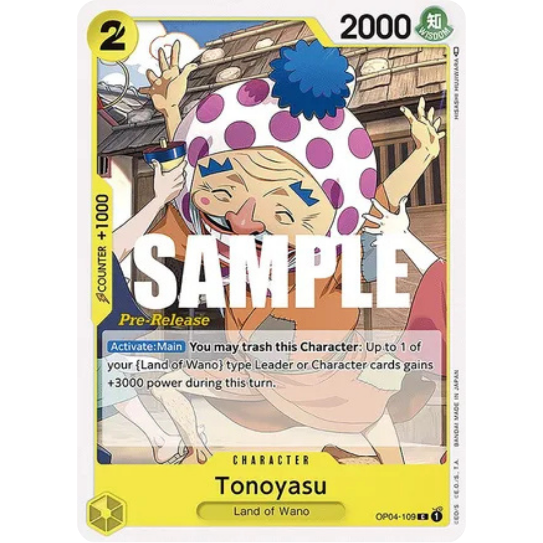Tonoyasu (OP04-109) - Kingdoms of Intrigue Pre-Release Cards
