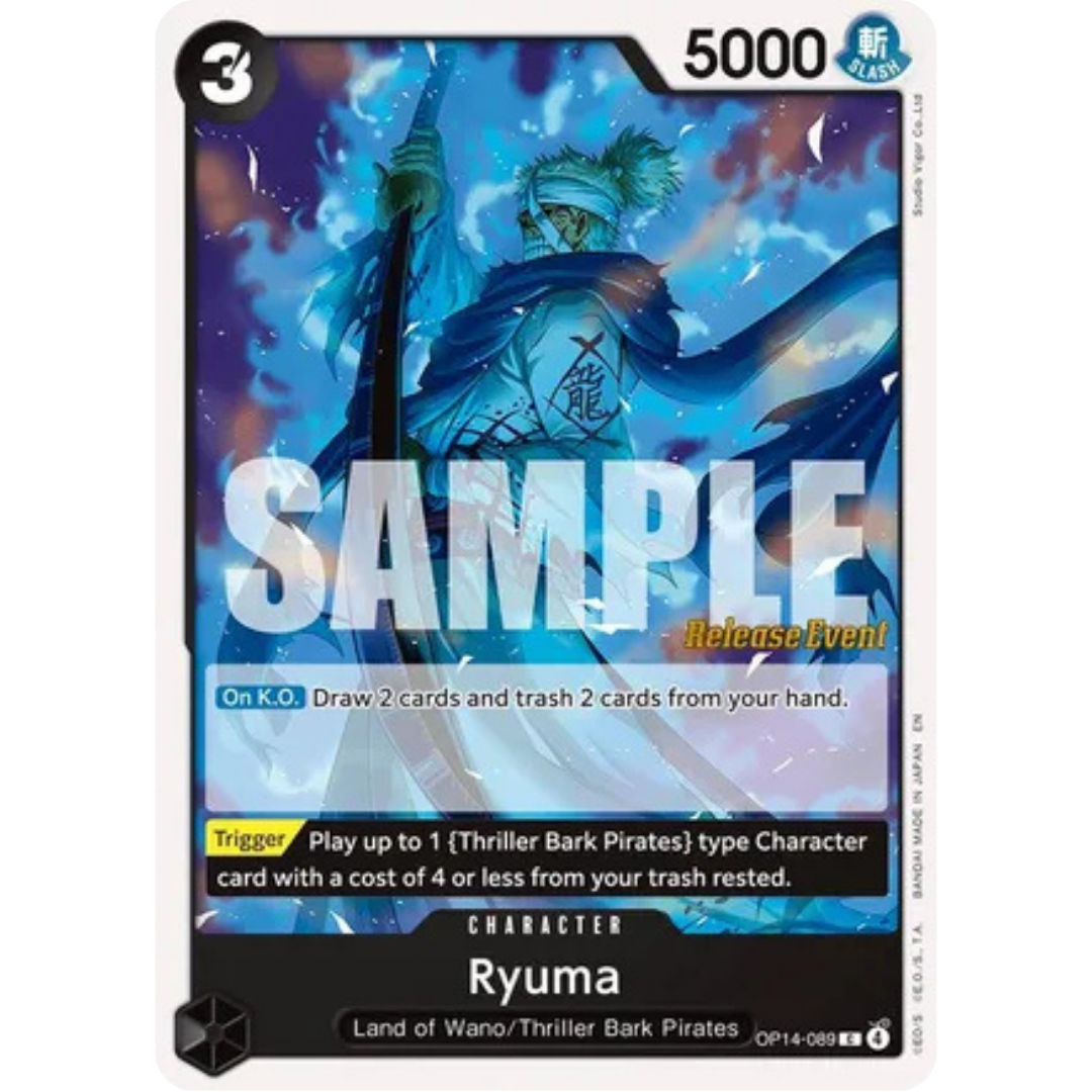 Ryuma (OP14-089) - The Azure Sea's Seven Release Event Cards