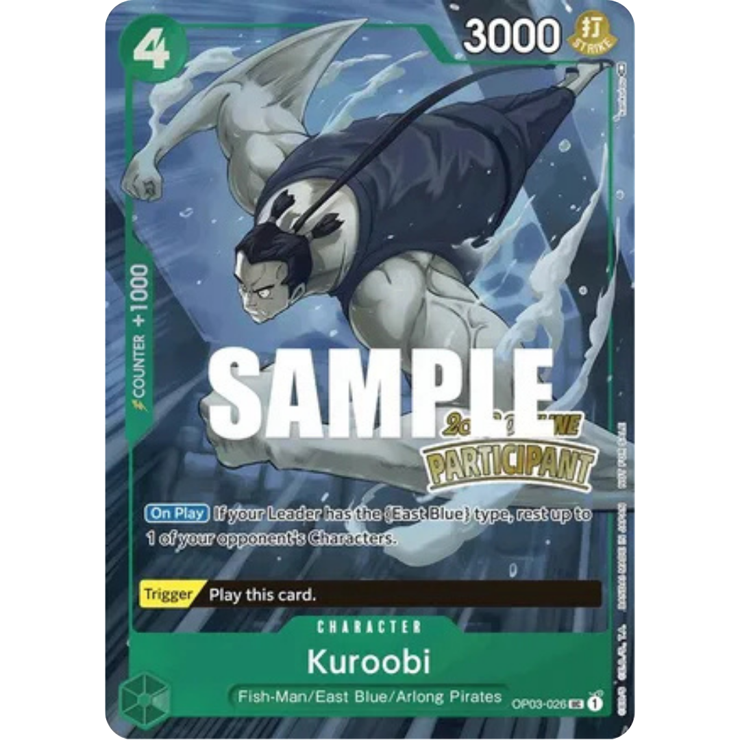 Kuroobi (Offline Regional 2023) [Participant] (OP03-026) - One Piece Promotion Cards Foil