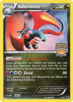 Salamence - 8/20 (Regional Championships)/20  - Reverse Holofoil League & Championship Cards - Promo