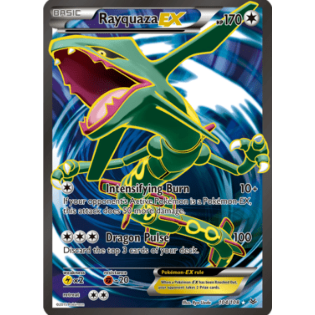 Rayquaza EX (104 Full Art) 104/108  - Holofoil XY  Roaring Skies - Ultra Rare