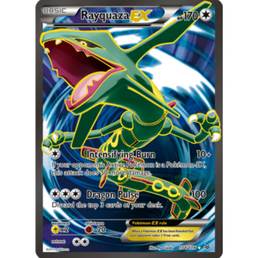 Rayquaza EX (104 Full Art) 104/108  - Holofoil XY  Roaring Skies - Ultra Rare