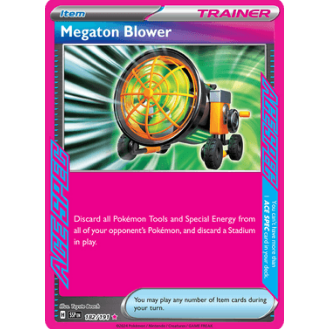 Megaton Blower 182  - Holofoil SV08 Surging Sparks - ACE SPEC Rare