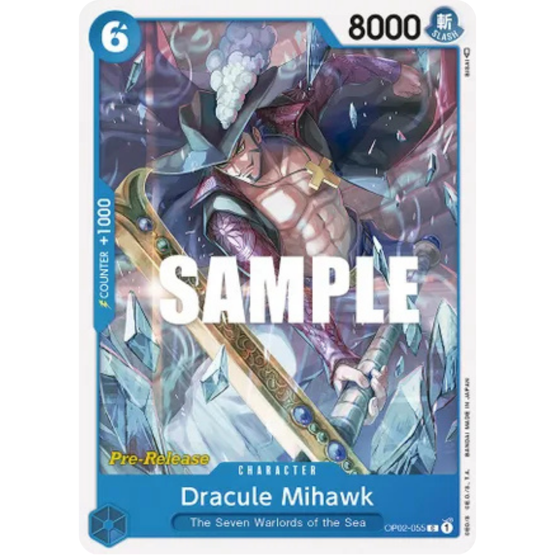 Dracule Mihawk (OP02-055) - Paramount War Pre-Release Cards