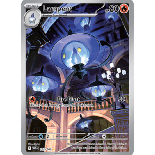 Lampent 102/086  - Holofoil SV White Flare - Illustration Rare