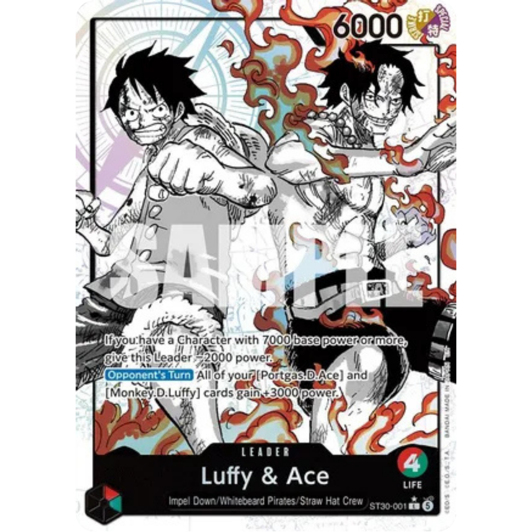 Luffy & Ace (Parallel) (ST30-001) - Starter Deck EX: Luffy & Ace Foil