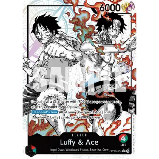Luffy & Ace (Parallel) (ST30-001) - Starter Deck EX: Luffy & Ace Foil