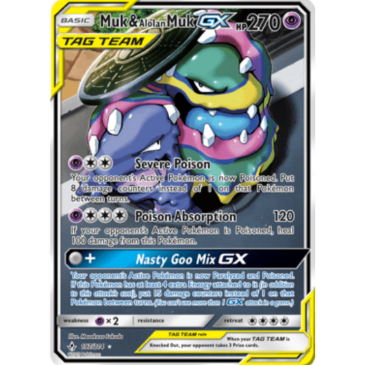 Muk & Alolan Muk GX (197/214) [Sun & Moon: Unbroken Bonds]