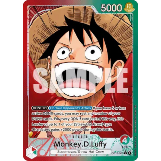 Monkey.D.Luffy (001) (Alternate Art) (OP13-001) - Carrying On His Will Foil