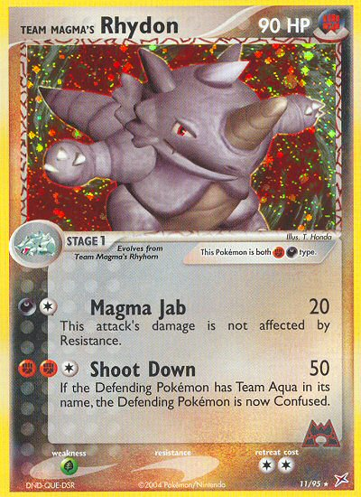 Team Magma's Rhydon - 11/95/95  - Holofoil Team Magma vs Team Aqua - Holo Rare