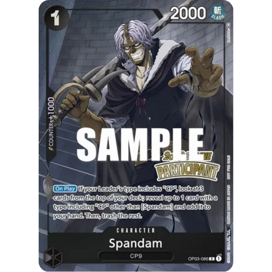 Spandam (Online Regional 2023) [Participant] (OP03-086) - One Piece Promotion Cards Foil
