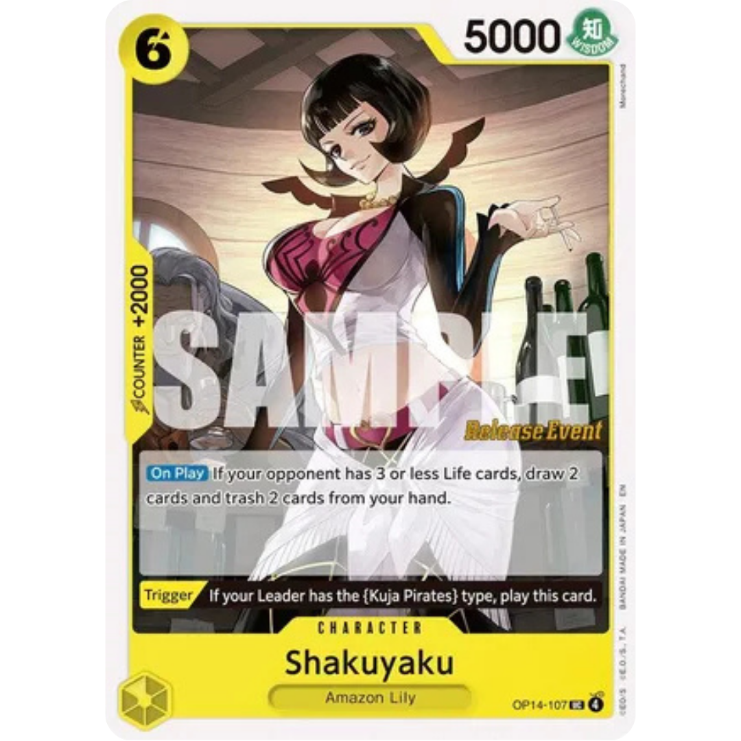Shakuyaku (OP14-107) - The Azure Sea's Seven Release Event Cards