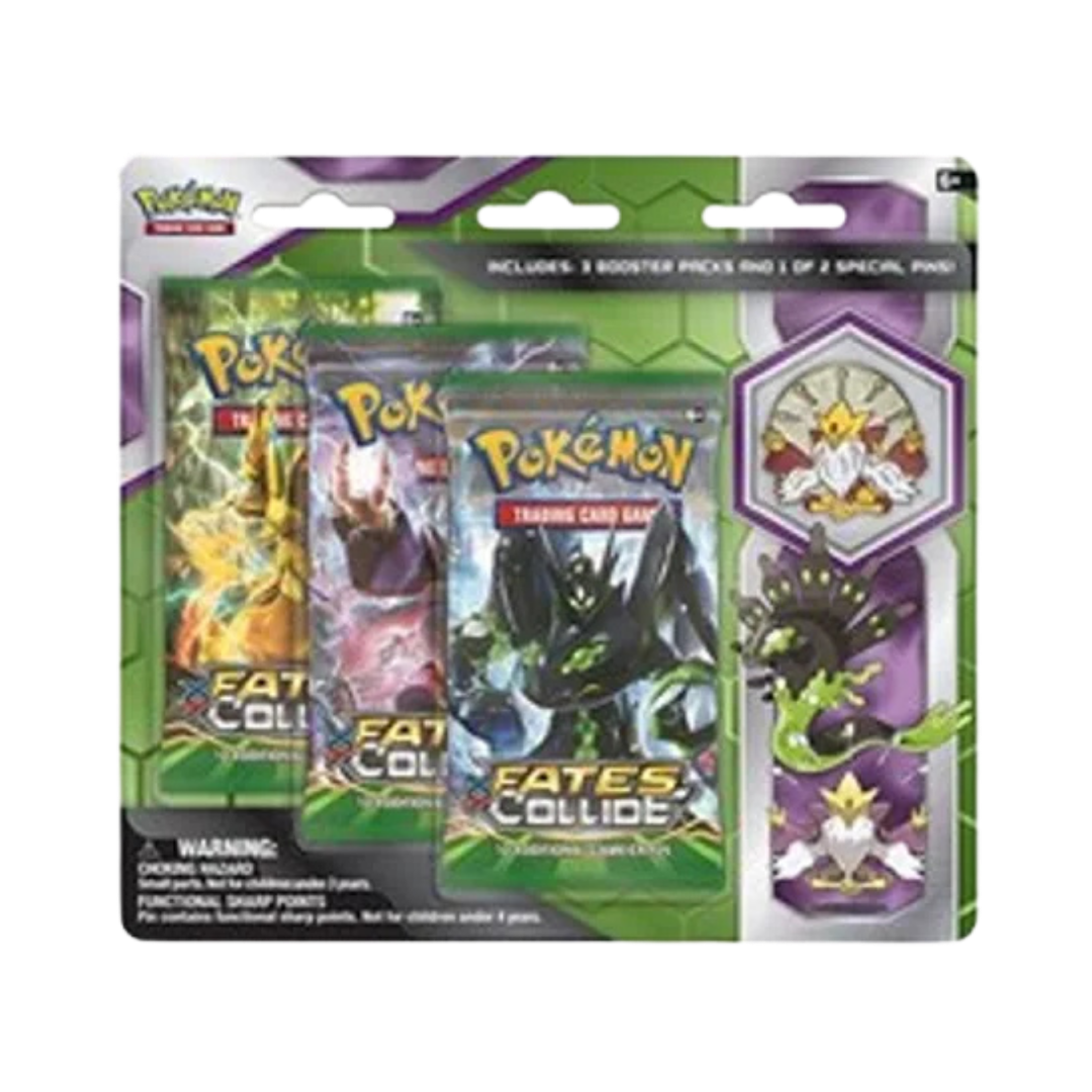 Fates Collide Three Pack Pin Blisters [Mega Alakazam]