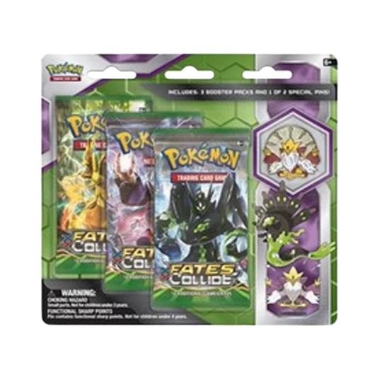 Fates Collide Three Pack Pin Blisters [Mega Alakazam]