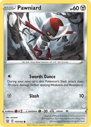Pawniard 103/163  SWSH05 Battle Styles - Common