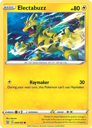 Electabuzz 044  SWSH05 Battle Styles - Common