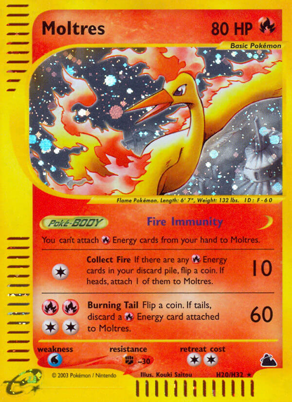 Moltres (H20)  - Holofoil Skyridge - Holo Rare