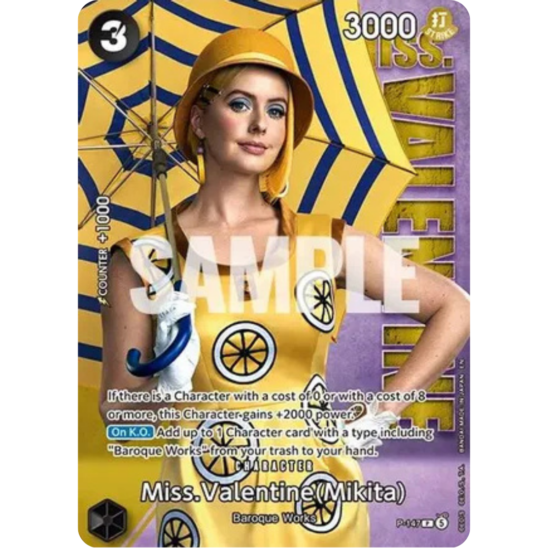 Miss.Valentine (Mikita) - P-147 (Premium Card Collection -Live Action Edition Vol.2 Baroque Works-) (P-147) - One Piece Promotion Cards Foil