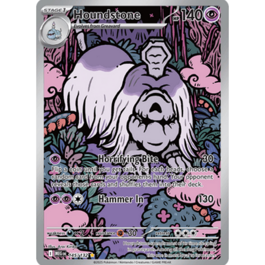 Houndstone 145/132  - Holofoil ME01 Mega Evolution - Shiny Rare