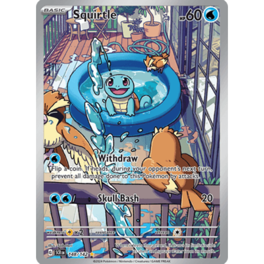 Squirtle 148/142  - Holofoil SV07 Stellar Crown - Illustration Rare