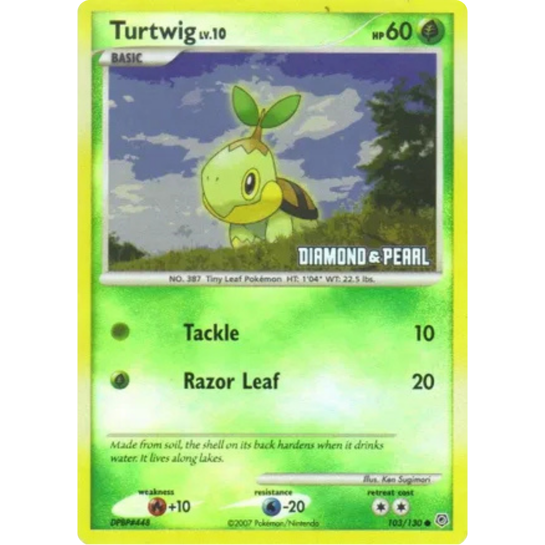 Turtwig - 103/130 [Diamond & Pearl]/130  - Reverse Holofoil Burger King Promos - Promo