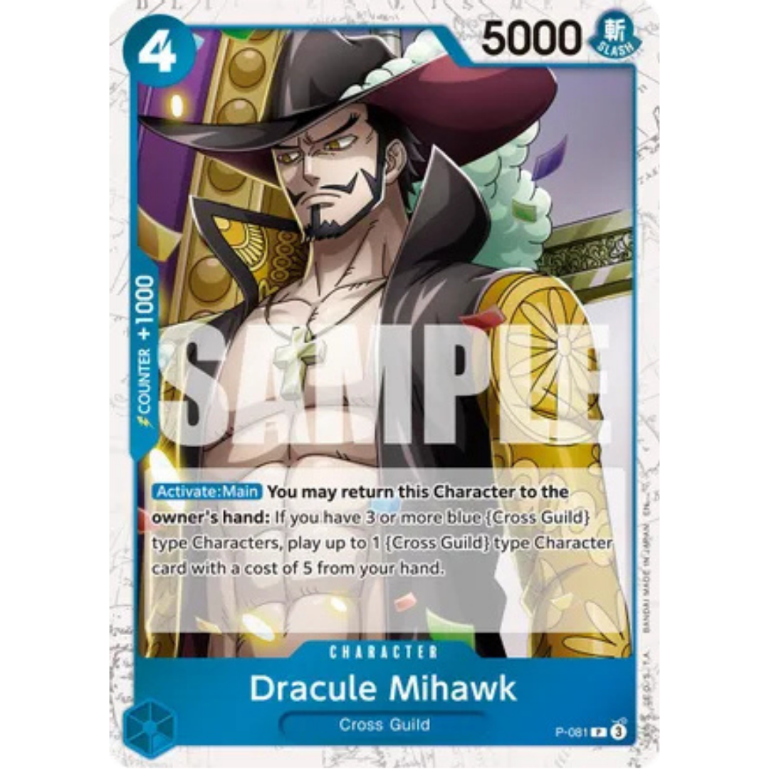 Dracule Mihawk - P-081 (Pirate Foil) (P-081) - Premium Booster -The Best- Vol. 2 Foil