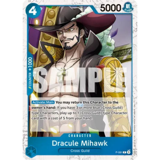 Dracule Mihawk - P-081 (Pirate Foil) (P-081) - Premium Booster -The Best- Vol. 2 Foil