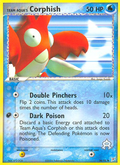 Team Aqua's Corphish - 26/95/95  Team Magma vs Team Aqua - Uncommon