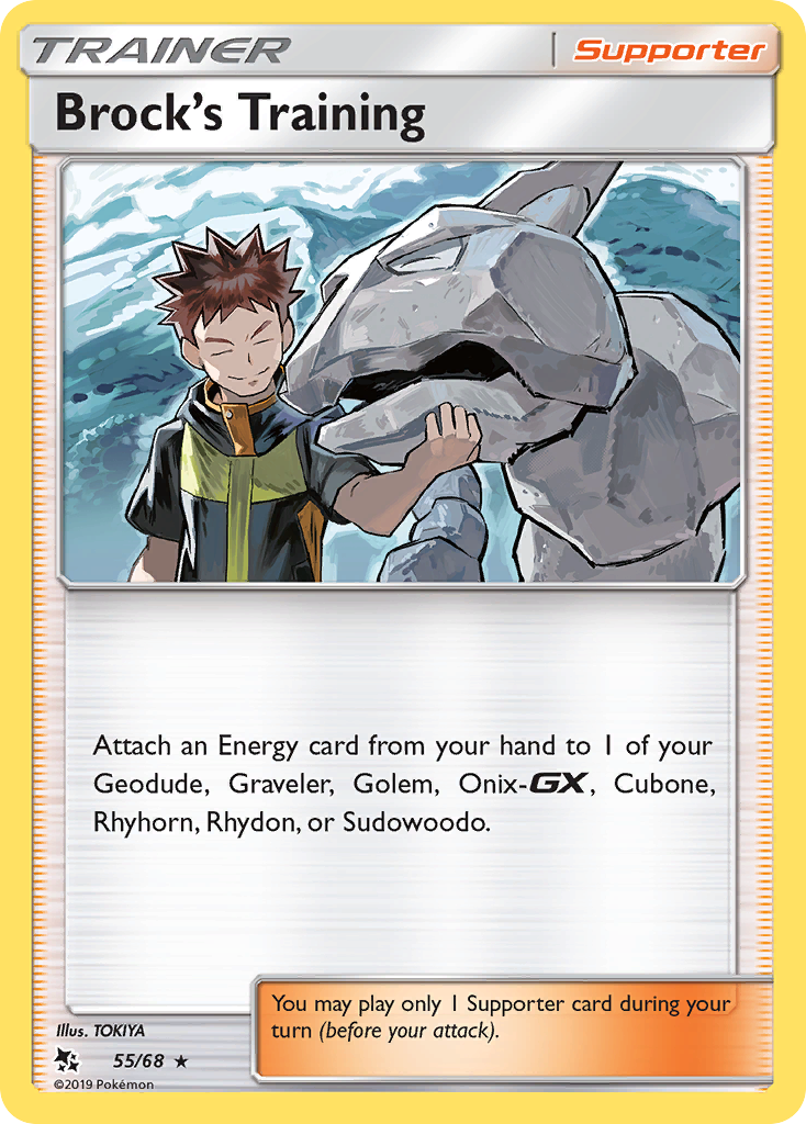 Brock's Training 055  - Holofoil Hidden Fates - Holo Rare