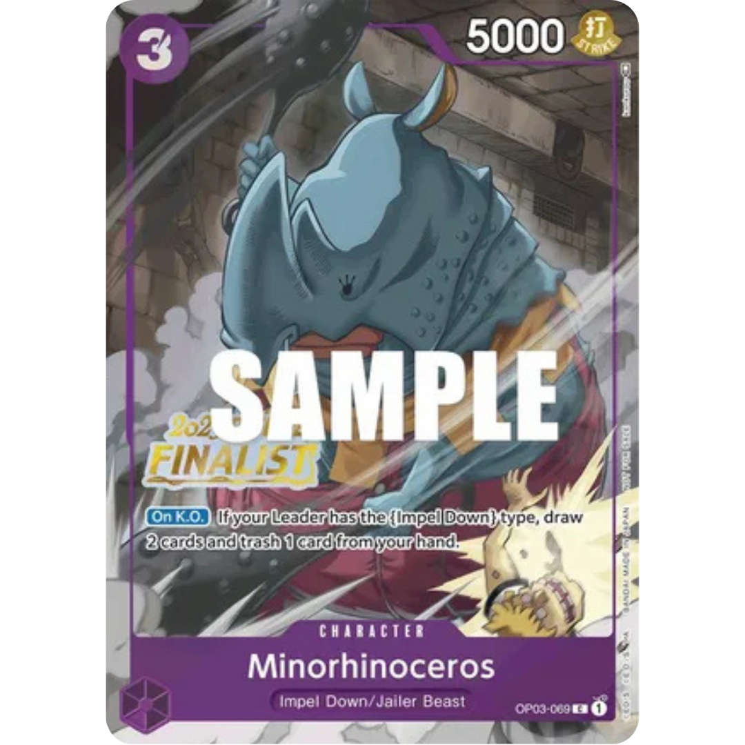 Minorhinoceros (Offline Regional 2023) [Finalist] (OP03-069) - One Piece Promotion Cards Foil