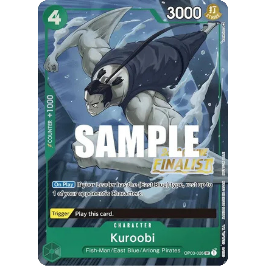Kuroobi (Offline Regional 2023) [Finalist] (OP03-026) - One Piece Promotion Cards Foil