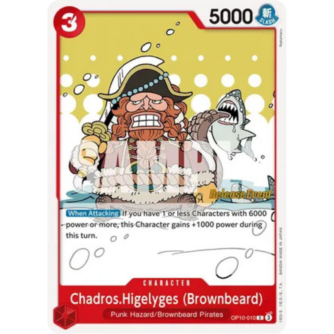 Chadros.Higelyges (Brownbeard) (OP10-010) - Royal Blood Release Event Cards