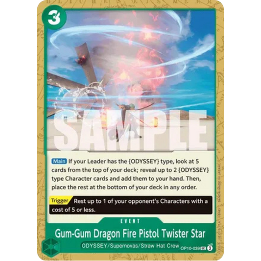 Gum-Gum Dragon Fire Pistol Twister Star (OP10-039) - Royal Blood