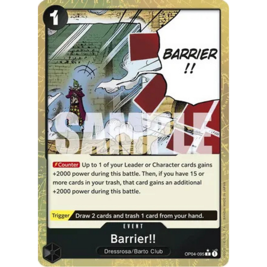 Barrier!! (Textured Foil) (OP04-095) - Premium Booster -The Best- Foil