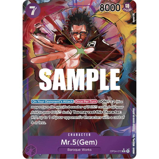 Mr.5 (Gem) (Alternate Art) (OP04-072) - Kingdoms of Intrigue Foil