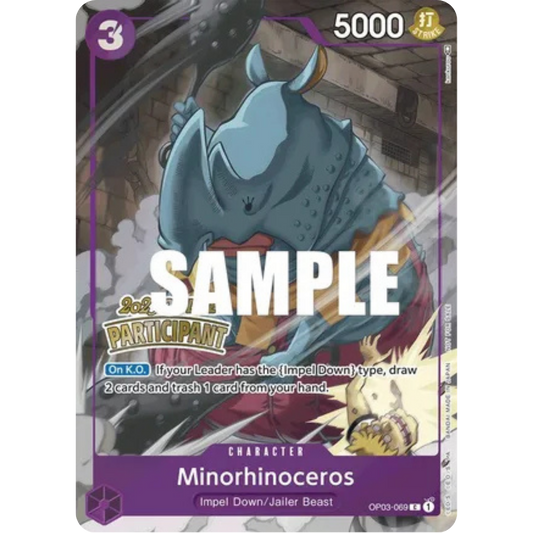 Minorhinoceros (Offline Regional 2023) [Participant] (OP03-069) - One Piece Promotion Cards Foil