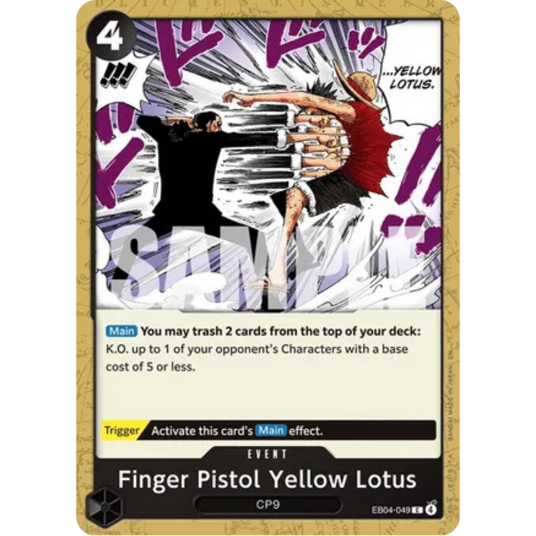 Finger Pistol Yellow Lotus (EB04-049) - Adventure on Kami's Island
